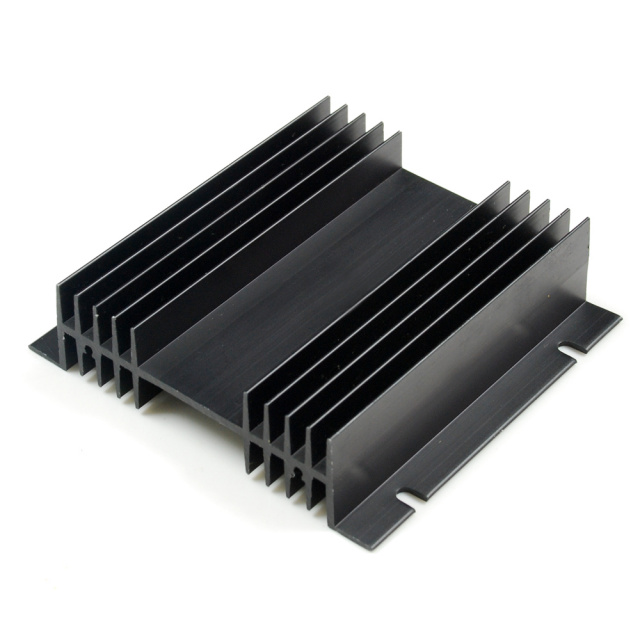 SS440 4" x4" x1" Aluminum Black Heatsink